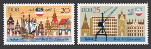 Germany-GDR 1023-1024, MNH. Michel 1384-1385. Rostock, 750th Ann. 1968. Ship.