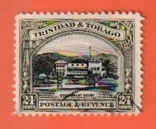 TRINIDAD & TOBAGO SCOTT#40 1935 24c GOVERNMENT HOUSE - USED