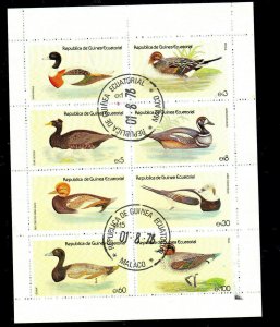 EQUATORIAL GUINEA 1978  DUCKS     MINT  VF NH  O.G   S/S CTO (EQ15a)