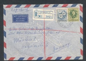 D455874 Australia Airmail Cover Registered 1964 Liverpool New South Wales German