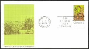 Canada Sc# 535 FDC single 1971 04.14 Maple Leaves - Spring