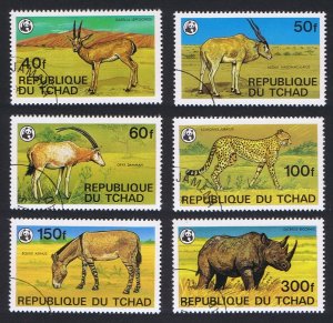 Chad WWF Endangered Animals 6v 1979 CTO SC#367-372 SG#555-560 MI#849B-854B