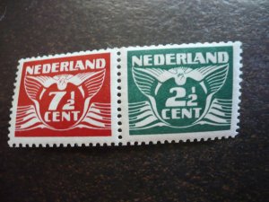 Stamps - Netherlands - Scott# 243Er - Mint Hinged Pair of Stamps