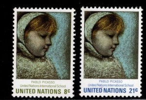 United Nations UN Scott 224-5 Stamp set MH* Pablo Picasso Art