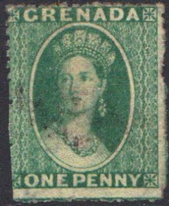 Grenada Scott 3 Used with small thin and trimmed perforations.
