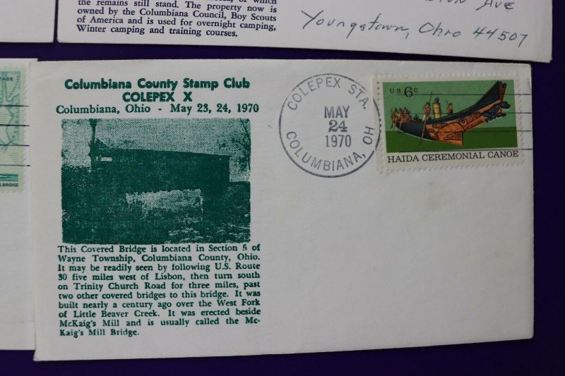 COLEPEX Sta Columbiana OH 1966 McKinley Homes 1807 Philatelic Expo Cachet Cover