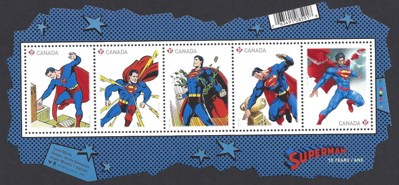 Canada #2677 MNH, ss, Superman, issued 2013