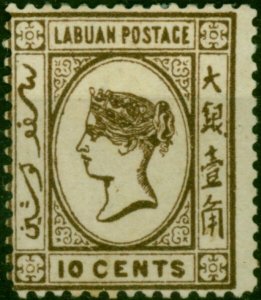 Labuan 1894 10c Brown SG54 Fine MM