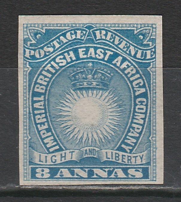 BRITISH EAST AFRICA 1890 LIGHT AND LIBERTY 8A IMPERF