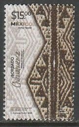 MEXICO 3317, TEXTILE ART, $15P NEW DEFINITIVE ISSUE, SINGLE. MINT NH VF