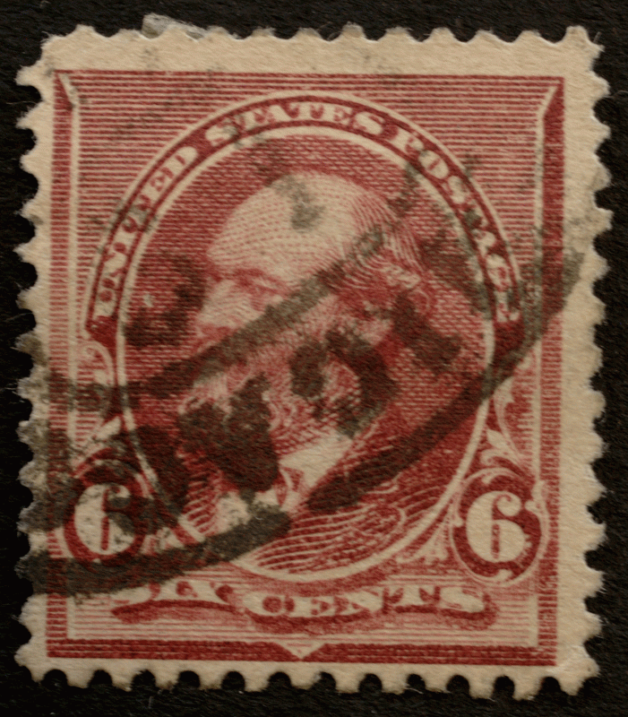 United States #224 Garfield Brown Red Used