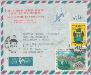 81053 -  MADAGASCAR - POSTAL HISTORY - Airmail COVER to the NETHERLANDS  1990