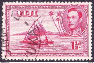 FIJI 1940 KGVI 1.5d Carmine Die II SG252 Used