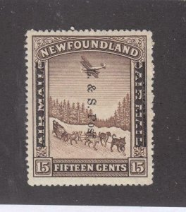 NEWFOUNDLAND # 211 VF-MLH LAND AND SEA O/PRINT CAT VAL $15 FREE SHIPPING