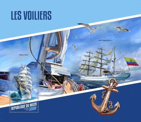 NIGER - 2018 - Tall Ships - Perf Souv Sheet - MNH