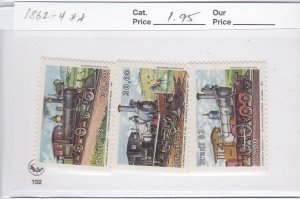 Brazil 1862-4 Trains mnh