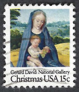 United States #1799-1800 2 x 15¢ Christmas (1979). Used.