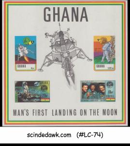 GHANA - 1970 Man's First Landing on the Moon / SPACE - Min. sheet MNH IM...