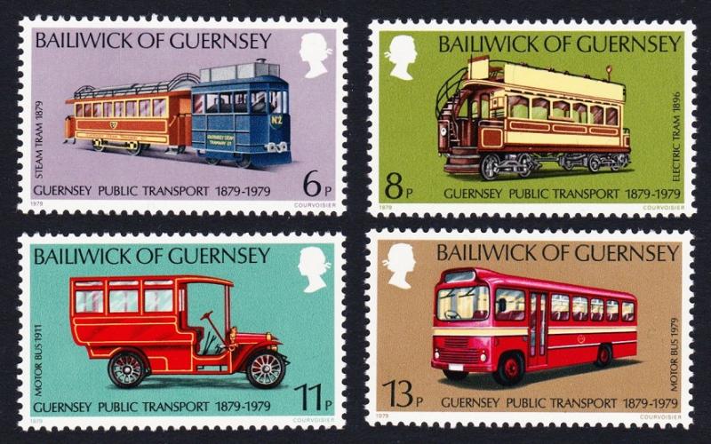 Guernsey History of Public Transport 4v SG#203-207 SC#191-194