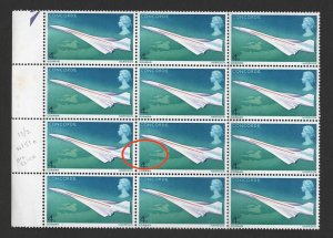 GB 1969 Concorde 4d r13/2, the oil slick variety unmounted mint positional blo