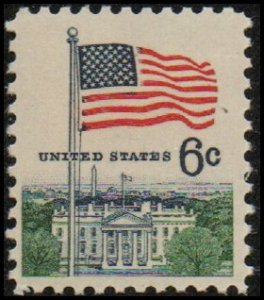 United States 1338D - Mint-NH - 6c Flag Over White House (Coil) (1970)