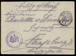 Germany WWI Air Force Stabsoffizier der Flieger 4  Feldpost Cover G69785