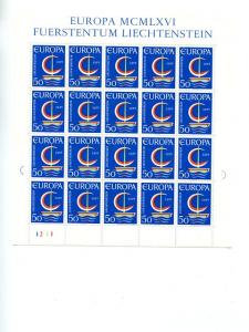 Liechtenstein  1966  Europa mini sheet  Mint VF NH