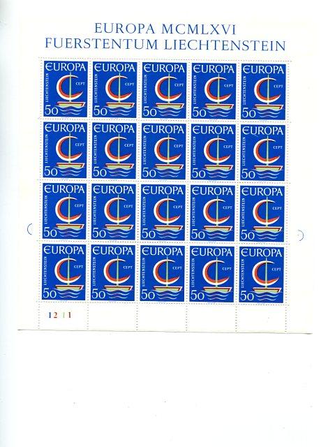 Liechtenstein  1966  Europa mini sheet  Mint VF NH