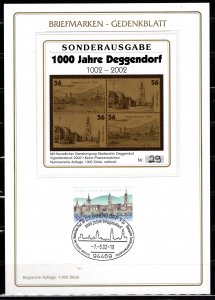 Germany Bund Scott # 2151, used, comm. sheet, nominal issue 1000 pieces
