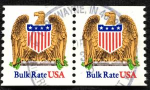 US #2602 Used CDS Coil Pair Eagle & Shield