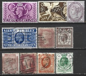 COLLECTION LOT 21623 GB 10 AC STAMPS 1864+ CV+$39