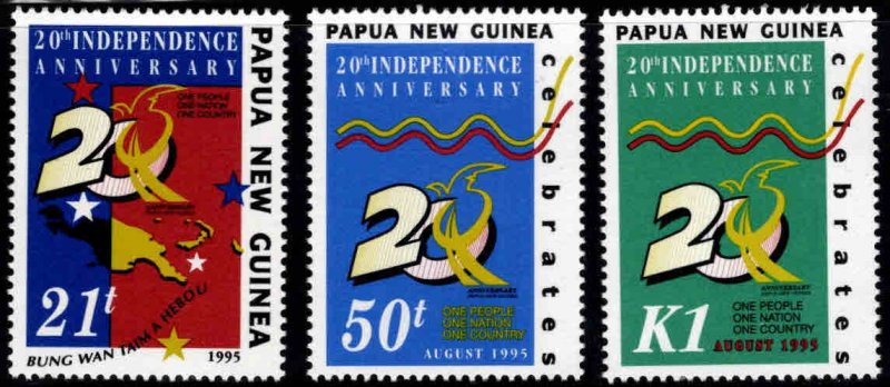 PNG Papua New Guinea Scott 879-881 MNH** 20 years of Independence set