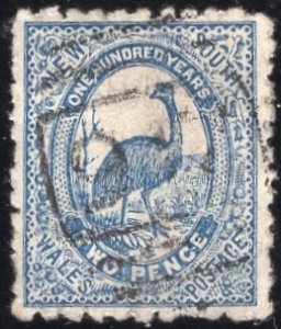 New South Wales 78 - Used - 2p Emu (Wmk 55) (Perf 11x12) (1888) (cv $1.40) (2)