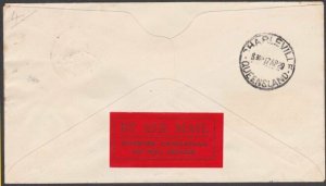 AUSTRALIA 1929 scarce first flight cover BRISBANE TO CHARLEVILLE............N547 