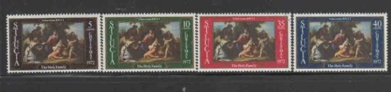 ST. LUCIA #324-327 1972 CHRISTMAS MINT VF NH O.G aa