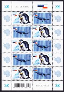 Estonia Birds Penguins Whale Sheetlet of 10 SG#533-534