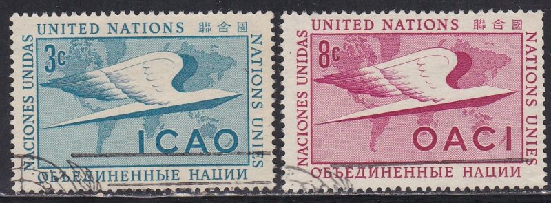 United Nations - New York # 31-32, Intern. Civil Aviation Org. Used, 1/3 Cat.