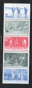 Sweden Sc 1196-1200 1977 Physical Fitness stamp set mint NH