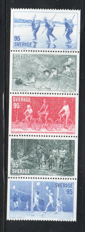 Sweden Sc 1196-1200 1977 Physical Fitness stamp set mint NH