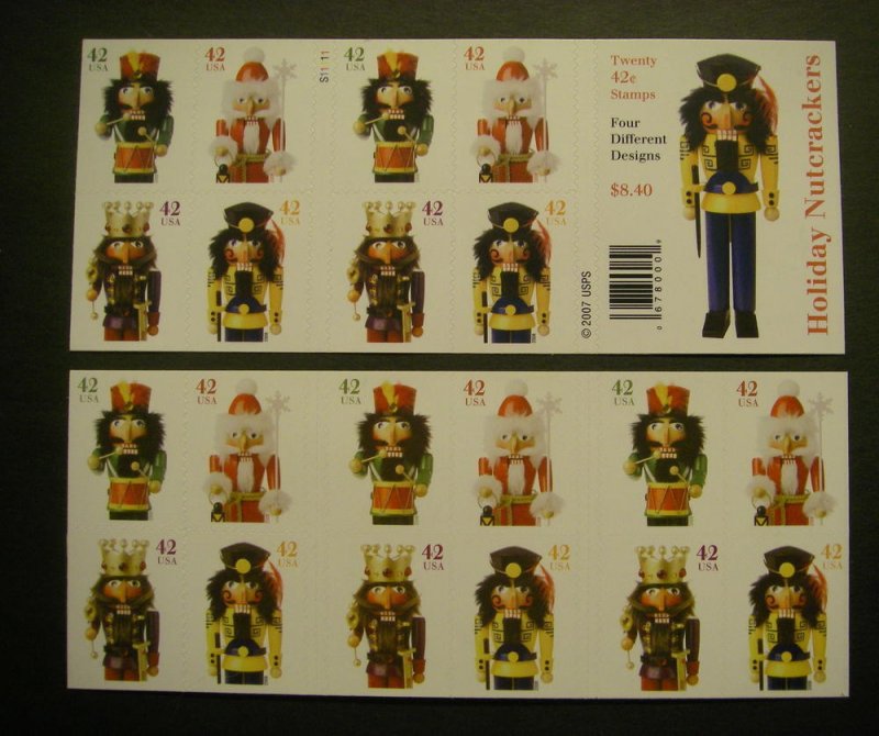 Scott 4360-3 or 4363b, 42c Holiday Nutcrackers, Pane of 20, #S11111, MNH Beauty