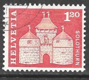 Switzerland 397: 1.20f Basel Gate, Solothurn, used, F-VF