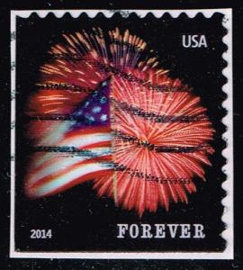 US #4869 Flag and Fireworks; Used on paper at Wholesale