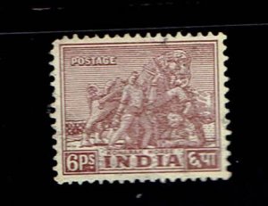INDIA SCOTT#208 1949 KONARAK HORSE - USED