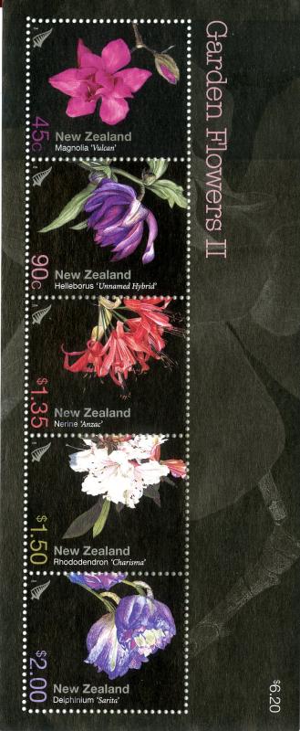 NEW ZEALAND 1954a USED S/S SCV $8.75 BIN $3.75 FLOWERS
