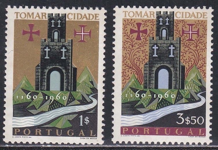 Portugal # 878-879, Tomar Castle, HInged, 1/3 Cat.