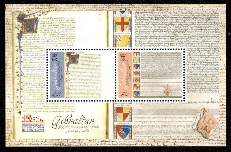 Gibraltar 2015 Magna Carta - Library Festival Mint MNH Miniature Sheet SC 1539