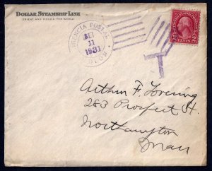 US 1931 PAQUEBOT ON SS PRES MCKINLEY COVER & LETTER W/AGENCIA POSTAL COLON CANCE