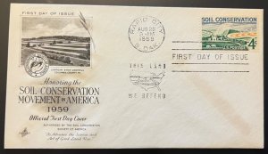 SOIL CONSERVATION MOVEMENT AUG 26 1959 RAPID CITY SD FIRST DAY COVER (FDC) BX2