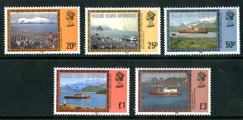 FALKLAND ISLAND DEP 1L48a-52a mh scv $21.00 bin $8.50