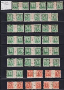 New Zealand - King George VI Counter Coil Gutter Pairs Collection of Over 190